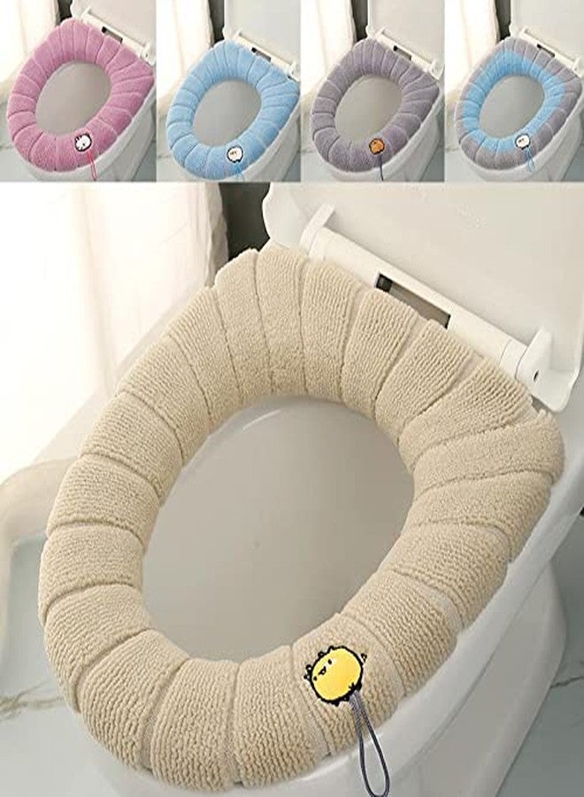 TRENDBIT Washable Soft Warmer Toilet Seat Cover | Toilet Seat Cushion Mat | Toilet Seat Lid Cover Pads | Western Toilet Lid Cover | Toilet Cover | Toilet Lid Cover | Random Color - Image 3